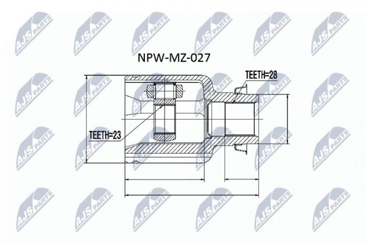 Шарнир равных угловых скоростей NTY NPW-MZ-027 (фото 1)