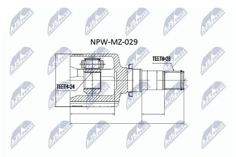 Шарнир равных угловых скоростей NTY NPW-MZ-029