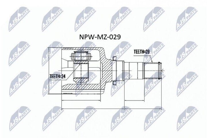 Шарнир равных угловых скоростей NTY NPW-MZ-029 (фото 1)