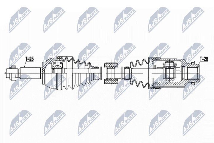 Полуось NTY NPW-MZ-050 (фото 1)