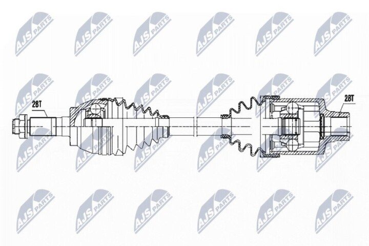 Піввісь NTY NPW-MZ-051 (фото 1)