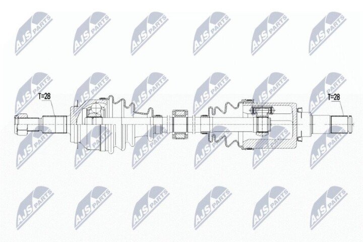 Полуось NTY NPW-MZ-054 (фото 1)