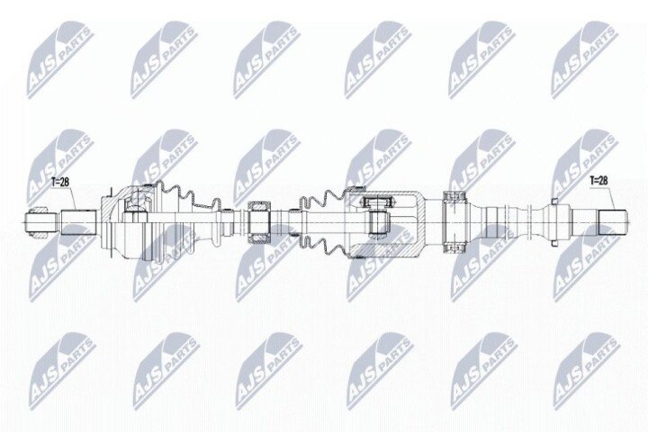 Піввісь NTY NPW-MZ-056 (фото 1)