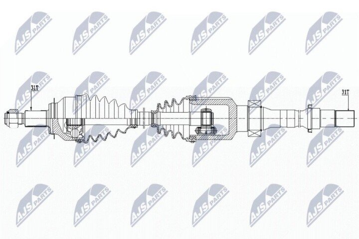 Піввісь NTY NPW-MZ-058 (фото 1)