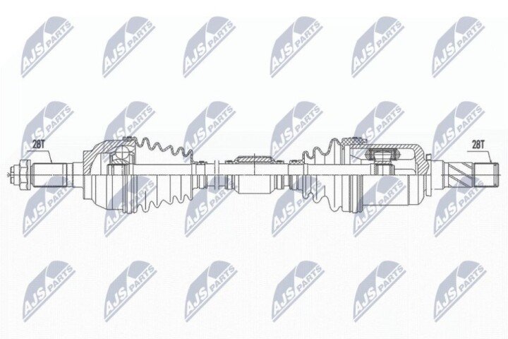 Піввісь NTY NPW-MZ-060 (фото 1)