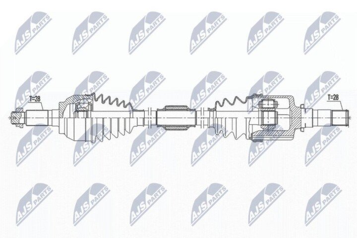 Полуось NTY NPW-MZ-062 (фото 1)