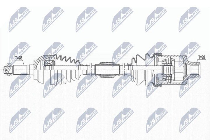 Піввісь NTY NPW-MZ-064 (фото 1)