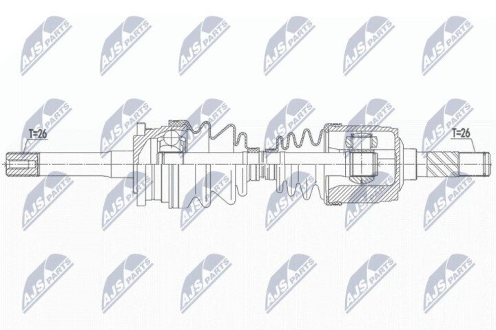 Полуось NTY NPW-MZ-066 (фото 1)