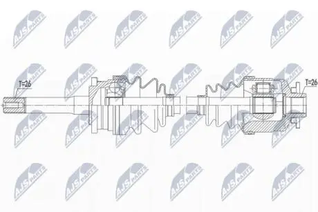 ПІВВІСЬ | MAZDA B2500 2.5D/2.5TD 4WD 99-, FORD RANGER 2.5/2.5TD 4WD 99- /ЛІВ,MTM/ NTY NPW-MZ-068
