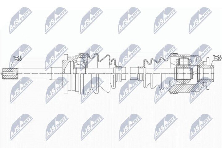 Піввісь NTY NPW-MZ-068 (фото 1)