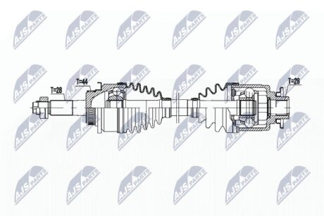 Піввісь передня ліва ranger/mazda bt-50 NTY NPWMZ092