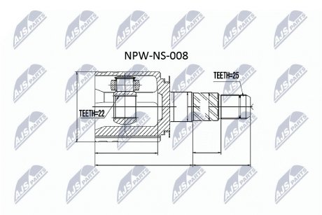 ШРКШ внутрішній передній правий NTY NPW-NS-008