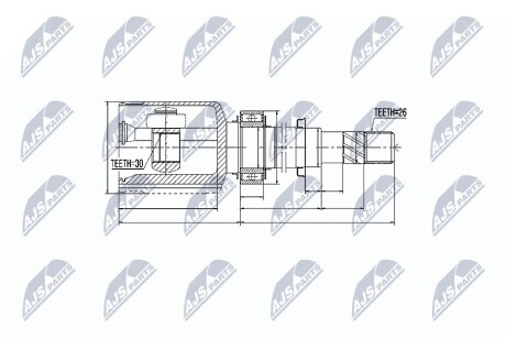 Шарнір рівних кутових швидкостей NTY NPW-NS-021