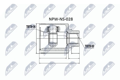 Шарнір рівних кутових швидкостей NTY NPW-NS-028