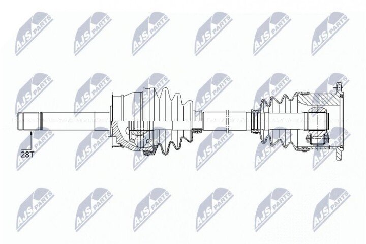 Піввісь передня NTY NPW-NS-086 (фото 1)