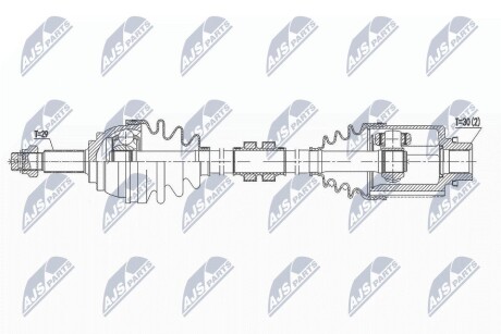 Полуось передняя правая в сборе NTY NPW-NS-088