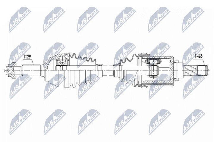 Полуось NTY NPW-NS-098 (фото 1)