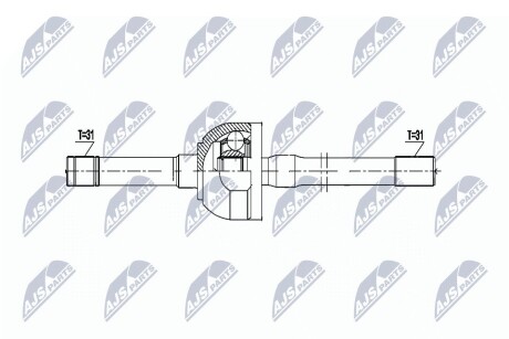 Полуось NTY NPW-NS-154 (фото 1)