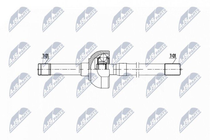 Піввісь NTY NPW-NS-156 (фото 1)