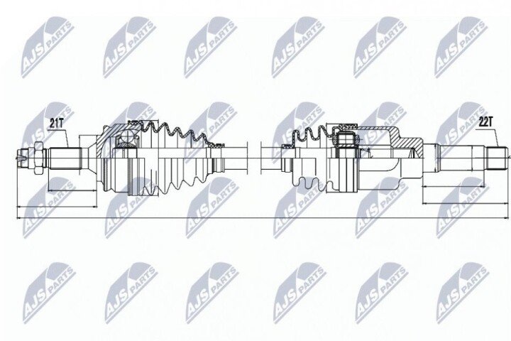 Піввісь NTY NPW-PE-015 (фото 1)