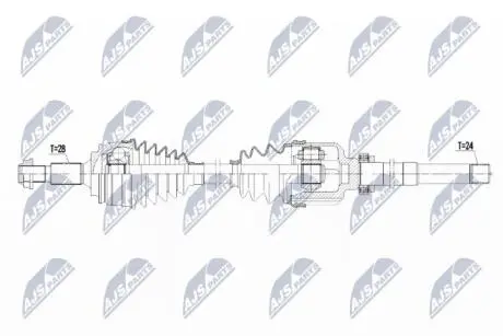 ПІВВІСЬ | PEUGEOT 308 II 1.2THP 110KM 13- /ПРАВ,SKRZYNIA MTM5,BE4R/MB6/ NTY NPW-PE-017