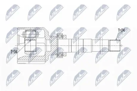 Шарнір внутр. правий NTY NPW-PE-018