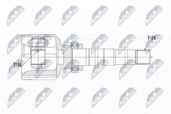 Фото 1 - Шарнір внутр. правий NTY NPW-PE-018 Шарнір внутр. правий NTY NPW-PE-018 (фото 1)