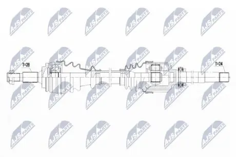 Вал привідний NTY NPW-PE-019