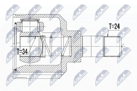 Шарнір рівних кутових швидкостей NTY NPW-PE-022