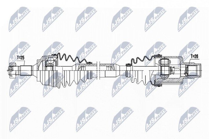 Піввісь NTY NPW-PE-043 (фото 1)