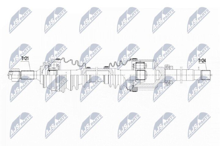 Полуось NTY NPW-PE-047 (фото 1)