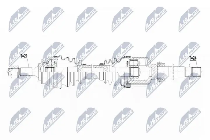 Фото 1 - Полуось NTY NPW-PE-047 Полуось NTY NPW-PE-047 (фото 1)