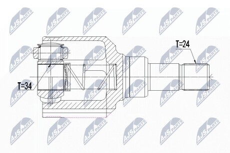 Шарнір рівних кутових швидкостей NTY NPW-PE-050