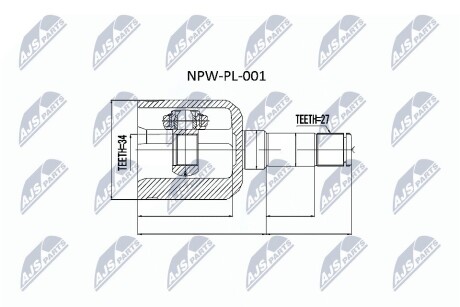 Шарнир равных угловых скоростей NTY NPW-PL-001 (фото 1)