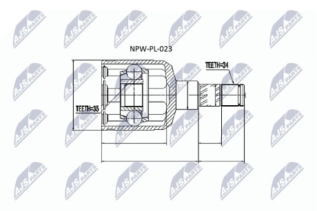 Шарнир равных угловых скоростей NTY NPW-PL-023 (фото 1)