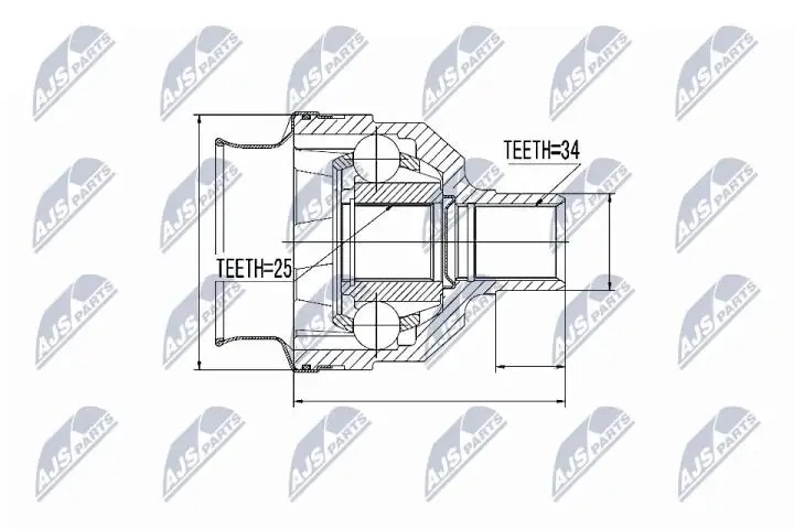 Фото 1 - ШАРНІР РІВНИХ КУТОВИХ ШВИДКОСТЕЙ | OPEL ASTRA H, ZAFIRA B, C 1.7CDTI/1.8 03.04- /ПРАВ/ NTY NPW-PL-025 ШАРНІР РІВНИХ КУТОВИХ ШВИДКОСТЕЙ | OPEL ASTRA H, ZAFIRA B, C 1.7CDTI/1.8 03.04- /ПРАВ/ NTY NPW-PL-025 (фото 1)