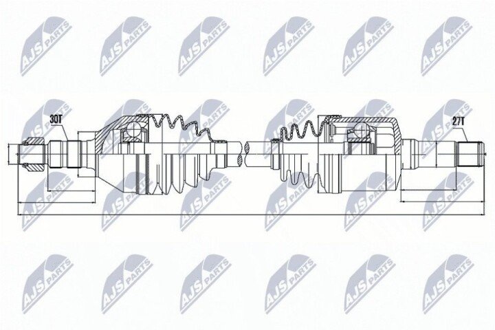 Піввісь NTY NPW-PL-034 (фото 1)