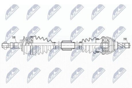 Піввісь NTY NPW-PL-105