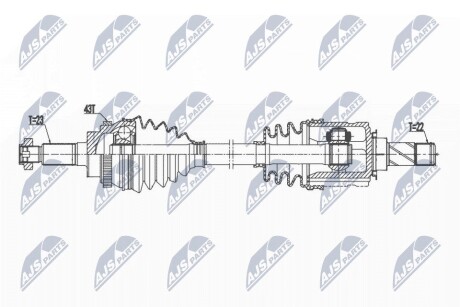 Піввісь NTY NPW-PL-123