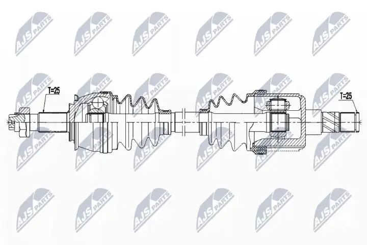 Фото 1 - Полуось NTY NPW-PL-127 Полуось NTY NPW-PL-127 (фото 1)