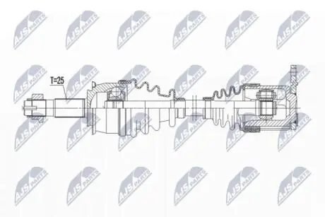 Піввісь NTY NPW-PL-137