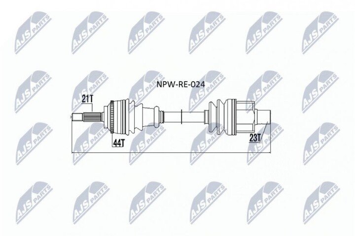 Полуось NTY NPW-RE-024 (фото 1)