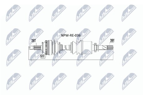 Піввісь NTY NPW-RE-036 (фото 1)