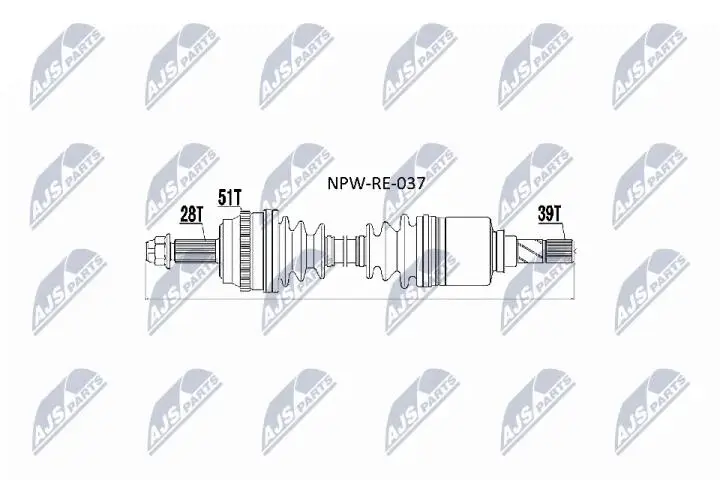 Полуось NTY NPW-RE-037 (фото 1)