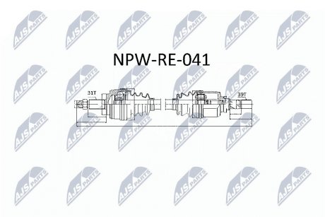 Піввісь NTY NPW-RE-041 (фото 1)