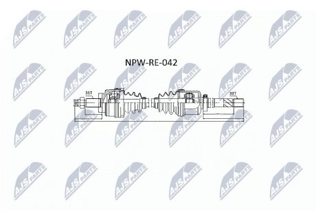 Піввісь NTY NPW-RE-042