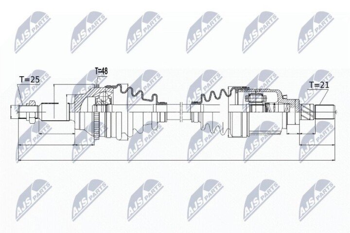 Полуось NTY NPW-RE-052 (фото 1)