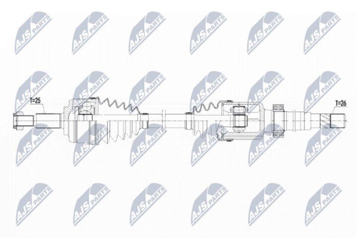 Полуось NTY NPW-RE-103 (фото 1)