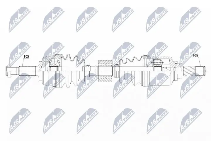 ПІВВІСЬ | RENAULT MEGANE III/FLUENCE/SCENIC/GRAND SCENIC 1.5DCI,1.6 09- /ЛІВ/ NTY NPW-RE-134 (фото 1)
