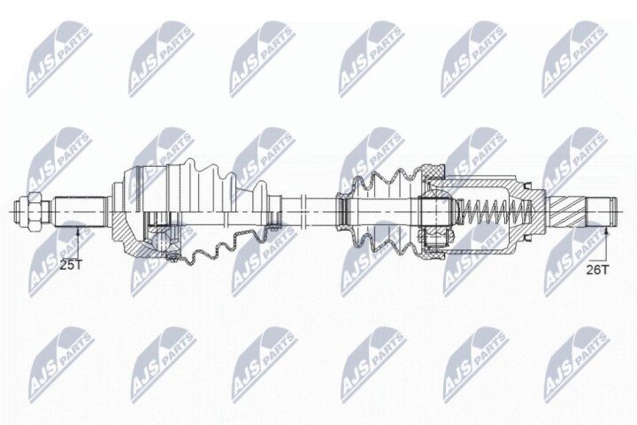 Полуось NTY NPW-RE-148 (фото 1)